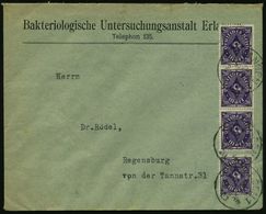 MEDIZINISCHE INSTITUTIONEN & INSTITUTE : ERLANGEN 1 1923 (2.3.) 1K Auf 4x 20 Mk. Posthorn +  Rs. Dienst 20x 1 Mk. (rs.)  - Medicina