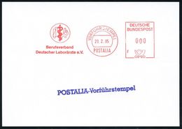 MEDIZINISCHE INSTITUTIONEN & INSTITUTE : B.R.D. 1985 (28.2.) AFS: VORFÜHRSTEMPEL/POSTALIA/F/Berufsverband/Deutscher Labo - Medizin