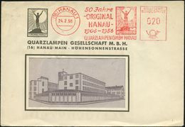 MEDIZINISCHE AUSRÜSTUNG & INSTRUMENTE : (16) HANAU 1/ 50 Jahre/ ORIGINAL/ HANAU/ 1906-1956/ QUARZLAMPEN GMBH 1956 (24.2. - Medizin