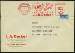 MEDIZINISCHE AUSRÜSTUNG & INSTRUMENTE : (20a) HANNOVER 2/ LAD/ Ein/ Begriff/ SKALENSEILE/ Von L.A.Decker 1954 (15.7.) AF - Medicine