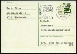 MEDIZINISCHE AUSRÜSTUNG & INSTRUMENTE : 633 WETZLAR 1/ Md/ 125 JAHRE/ MIKRO/ SKOPE.. 1977 (12.5.) Jubil.-MWSt = Mikrosko - Médecine