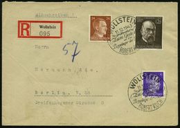 BERÜHMTE MEDIZINER & ÄRZTE : WOLLSTEIN/ ..Bezwinger D.Seuchen/ ROBERT KOCH 1943 (11.12.) SSt Auf 12 + 38 Pf. Robert Koch - Medizin