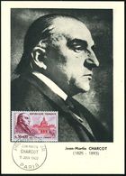 BERÜHMTE MEDIZINER & ÄRZTE : FRANKREICH 1960 (11.6.) 0,30 F. + 0,10 F. J.-M. Charcot, EF = Psychologe, Lehrer Freuds! +  - Medicine