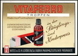 PÄDIATRIE / GYNÄKOLOGIE : DÖBELN 1/ WEISS & CO KG./ Fabrik Pharmazeut.Präparate 1956 (23.7.) AFS (Monogr.-Logo) Auf Colo - Maladies