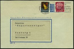 TUBERKULOSE / TBC-VORSORGE : (13b) AUGSBURG 1/ Ae/ Die/ Weihnachts-/ Siegelmarke/ A.jeden Brief! 1957 (Dez.) MWSt, Selte - Krankheiten