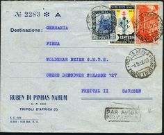 TUBERKULOSE / TBC-VORSORGE : ITAL.TRIPOLITANIEN 1935 (3.6.) 60 L. Flp. U. 1,25 L. Libia (Galeere) über Tbc-Spendenmarke  - Maladies
