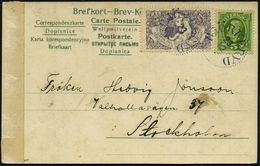 TUBERKULOSE / TBC-VORSORGE : SCHWEDEN 1904 (23.12.) 5 Öre Freimarke + Tbc-Spendenmarke Viol. (Mutter M.Kind) Abgestempel - Malattie