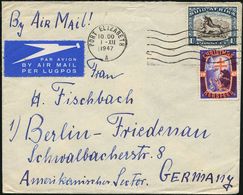 TUBERKULOSE / TBC-VORSORGE : SÜDAFRIKA 1947 (1.12.) 1 Sh. Gnu, EF + 1 D. Tbc-Weihnachts-Spendenmarke "1947" (2 Kinder Mi - Malattie