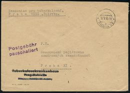 TUBERKULOSE / TBC-VORSORGE : TSCHECHOSLOWAKEI 1945 (15.5.) Aptierter 2K-Steg: PRAHA 23 = Deutsche Ortsbezeichnung Entfer - Disease