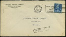 TUBERKULOSE / TBC-VORSORGE : U.S.A. 1919 (2.12.) MWSt.: NEW YORK,N.Y./HUDSON TERM STA/FIGHT TUBERCULOSIS/WITH/RED CROSS/ - Maladies