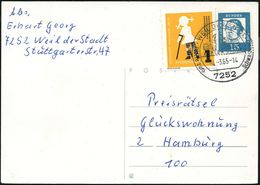 SEUCHEN / EPEDEMIE-BEKÄMPFUNG : Weil Der Stadt 1965 (4.3.) 1 Pf. Spendenmarke "Pfennighilfe" = Polio & /Gelähmtenhilfe M - Maladies