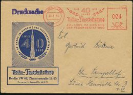 STERBEN / TOD : (1) BERLIN SW 68/ 1913 1953/ 40 JAHRE/ Volks-Feuerbestattung.. 1953 (3.2.) Jubil.-AFS (Lorbeer) Auf Jubi - Medizin