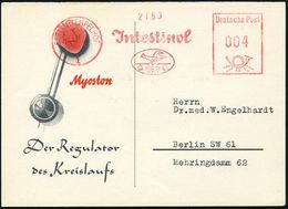 HERZ/ KREISLAUF / KARDIOLOGIE : BERLIN-TEMPELHOF/ 1/ Jntestinol.. 1953 (16.11.) AFS (Logo: Hahn Auf Waage) Color-Reklame - Krankheiten