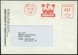 HERZ/ KREISLAUF / KARDIOLOGIE : 43 ESSEN/ DOPPELHERZ 1966 (16.8.) AFS = Frau Hält 2 Herzen = Pharma-Fabrik Hennes GmbH ( - Malattie