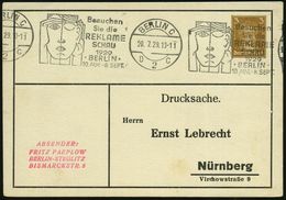 AUGE / OPHTALMOLOGIE / BLINDHEIT : BERLIN C/ D2C/ ..REKLAME/ SCHAU/ ..10.AUG.-8.SEPT. 1929 (20.7.) BdMWSt (Gesicht Mit B - Malattie