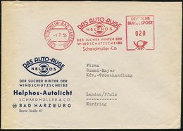 AUGE / OPHTALMOLOGIE / BLINDHEIT : (20b) BÜNDHEIM-BAD HARZBURG/ DAS AUTO-AUGE/ HELPHOS/ ..Schardmüller + Co 1955 (1.7.)  - Krankheiten