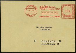 DENTAL-MEDIZIN / ZÄHNE : OFFENBURG/ (BADEN)/ Derfla/ Dental-/ Spezialitäten/ ..A.BECHT 1950 (31.3.) AFS, Typ FZ "gr. Pos - Disease