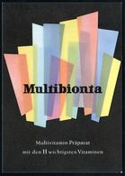 PHARMAZIE / MEDIKAMENTE : (16) DARMSTADT 2/ E Merck 1953 (15.6.) AFS Auf Color-Reklame-Kt.: Multibionta.. Vitamin-Präpar - Pharmacy