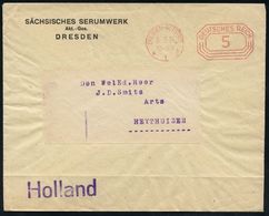 PHARMAZIE / MEDIKAMENTE : DRESDEN-ALTSTADT/ *1II/ DEUTSCHES REICH 1924 (3.3.) PFS 5 Pf. Achteck Auf Ausl.-Firmen-Bf.: SÄ - Farmacia