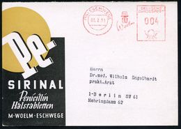 PHARMAZIE / MEDIKAMENTE : (16) ESCHWEGE/ MW/ Woelm 1953 (3.2.) AFS Francotyp, Seltene Verkürzte Type, Zweifarbige (halbe - Pharmacy