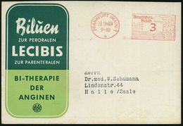 PHARMAZIE / MEDIKAMENTE : FRANKFURT (MAIN) 1/ B 1939 (28.11.) PFS 3 Pf. "Adlerkopf/Hakenkreuz" Auf Zweifarbiger Reklame- - Pharmazie