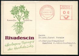 PHARMAZIE / MEDIKAMENTE : (13b) GARMISCH-PARTENKIRCHEN/ A/ DEUTSCHE/ BUNDESPOST 1953 (30.10.) PFS 04 Pf. Posthorn Auf Zw - Farmacia