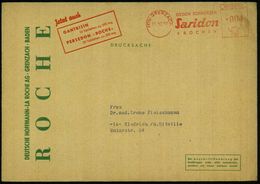 PHARMAZIE / MEDIKAMENTE : (17b) GRENZACH/ GEGEN SCHMERZEN/ Saridon/ "ROCHE" 1952 (23.10.) AFS 004 Pf. , Gr. Dekorativer  - Pharmacy