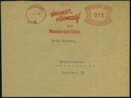 PHARMAZIE / MEDIKAMENTE : HAMBURG/ 1/ Immer/ Obenauf/ Durch/ Hansa-Lecithin 1935 (2.8.) AFS Klar Auf Bedarfs-Vs. (Dü.E-1 - Pharmacie