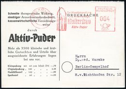 PHARMAZIE / MEDIKAMENTE : (22c) KÖLN !/ Zur Wundbehandlung/ U.Kinderpflege/ Klosterfrau/ Aktiv-Puder 1953 (30.6.) AFS (2 - Pharmacie