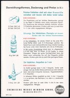 PHARMAZIE / MEDIKAMENTE : (21a) MINDEN (WESTF) 1/ Chemische Werke Minden.. 1953 (29.6.) AFS Auf Zweifarbiger Reklame-Kla - Pharmacy