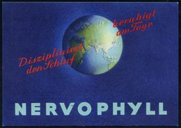 PHARMAZIE / MEDIKAMENTE : (16) WIESBADEN-BIEBRICH/ DR.E.UHLHORN & CO.. 1953 (16.6.) AFS = Eule Auf Posthorn, Color-Künst - Pharmacy