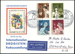 APOTHEKE / DROGERIE : (14a) STUTTGART/ Indrofa/ INT.DROGISTEN-FACHAUSSTELLUNG 1960 (20.9.) SSt (Logo) 2x  Auf Motivgl. V - Pharmazie