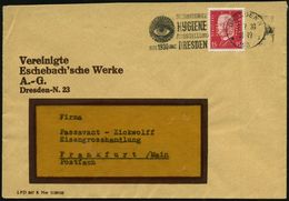 HYGIENE / KÖRPERPFLEGE : DRESDEN N/ *23 I/ INT./ HYGIENE/ AUSSTELLUNG 1930 (2.7.) MWSt = Auge (Pupillen Mit 2 Ringen) EF - Apotheek