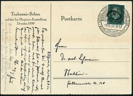 HYGIENE / KÖRPERPFLEGE : DRESDEN/ INT.HYGIENE-AUSSTELLUNG 1930/ AUSSTELLUNGSPOSTAMT 1930 (9.6.) SSt = Auge Klar Auf Küns - Pharmacy