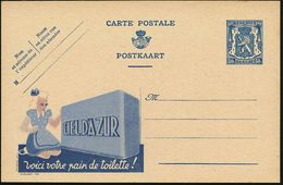 HYGIENE / KÖRPERPFLEGE : BELGIEN 1941 50 C. Reklame-P. Löwe, Blau: CIEL D'AZUR/..pain De Toilette (Hausfrau, Blaue Seife - Pharmacy