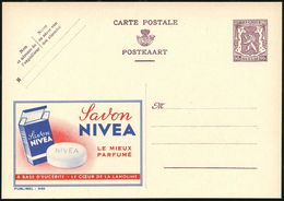 HYGIENE / KÖRPERPFLEGE : BELGIEN 1948 90 C. Reklame-P. Löwe, Braunviol.: Savon NIVEA.. (Nivea-Seife) Französ. Text, Unge - Farmacia