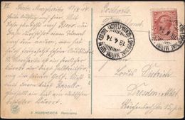 HYGIENE / KÖRPERPFLEGE : ITALIEN 1914 (19.4.) Seltener SSt: GENOVA-FERROVIA/ESPOSIZIONE MARINA-IGIENA-COLONIE 2x (1x Nic - Pharmacie