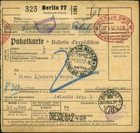 KOSMETIK / PARFÜM : Berlin 77/ Parfümerie Scherk 1937 (27.5.) Selbstbucher-Paketzettel + Ovaler PFS: BERLIN SW77/a A/Geb - Farmacia