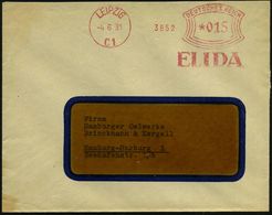 KOSMETIK / PARFÜM : LEIPZIG/ C1/ ELIDA 1931 (4.6.) AFS , Rs. Abs.-Vordruck: Parfümerie Elida AG; Fernbf. (Dü.E-1Am) - Pharmacy