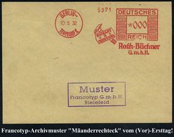 HAAR / BART / RASUR / FRISEUR : BERLIN-/ TEMPELHOF 1/ ROTBART/ MOND-EXTRA/ Roth-Büchner/ GmbH 1932 (10.5.) AFS, Reichspo - Farmacia