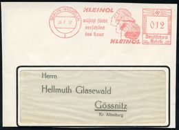 HAAR / BART / RASUR / FRISEUR : BERLIN-NEUKÖLLN/ 1/ KLEINOL/ Wäscht Färbt/ Verschönt/ D.Haar 1937 (26.7.) Dekorativer AF - Pharmacy