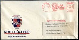 HAAR / BART / RASUR / FRISEUR : BERLIN-TEMPELHOF 1/ Roth-/ Büchner/ GmbH 1940 (18.7.) AFS = Wappen Mit Naßrasier-App. U. - Apotheek