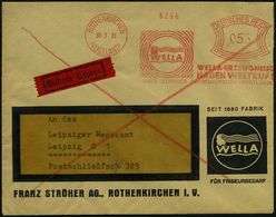 HAAR / BART / RASUR / FRISEUR : ROTHENKIRCHEN/ (VOGTL)/ ..WELLA/ FRANZ STRÖHER AG 1931 (30.3.) AFS 055 Pf. (Logo = Fraue - Pharmacie