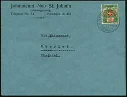 PSYCHOLOGIE / PSYCHATRIE / NEUROLOGIE : SCHWEIZ 1933 (14.10.) 20 C. Portofreiheit Alpenrose, EF Mit Kontr.Nr. 1033 Auf D - Médecine