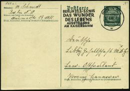 NS-RASSENEUGENIK & EUTHANASIE : BERLIN N4/ W/ DAS WUNDER/ DES LEBENS/ AUSSTELLUNG/ AM KAISERDAMM 1935 (März) MWSt = Auss - Other & Unclassified