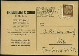 NS-RASSENEUGENIK & EUTHANASIE : BERLIN O 17/ C/ ..DAS WUNDER/ DES LEBENS/ AUSSTELLUNG.. 1935 (11.4.) MWSt = Ausstellung  - Sonstige & Ohne Zuordnung