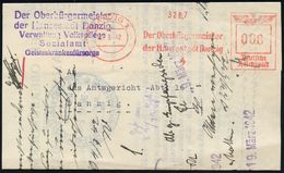 NS-RASSENEUGENIK & EUTHANASIE : DANZIG 1/ Der Oberbürgermeister/ Der Hansestadt Danzig/ 4 1942 (2.3.) AFS + Viol. Abs.-5 - Andere & Zonder Classificatie