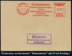 NS-RASSENEUGENIK & EUTHANASIE : LEIPZIG C 1/ REICHSMESSESTADT/ Reichsärztekammer/ Ärztliche Bezirksvereinigung.. 1938 (2 - Autres & Non Classés