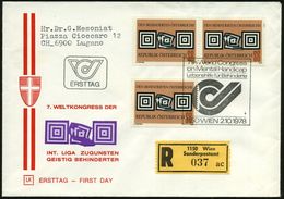 BEHINDERTE / REHABILITATION : ÖSTERREICH 1978 (2.10.) 6 S. "Behindertenhilfe", Reine MeF: 3 Stück + SSt: 1150 WIEN/4/7th - Medizin