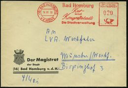 KURORTE / HEILQUELLEN : (16) BAD HOMBURG/ V D HÖHE/ Kur-u./ Kongreßstadt/ Die Stadtverwaltung 1959 (16.11.) AFS Auf Deko - Medizin